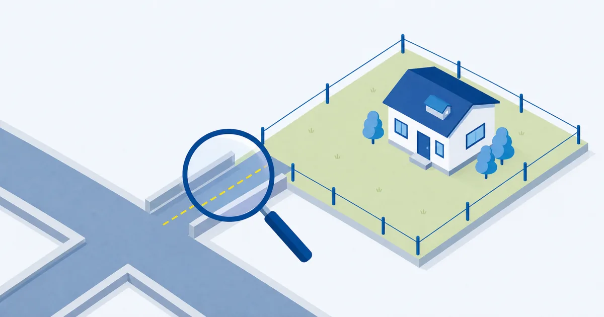 再建築不可の戸建ての接道条件を確認するイラスト