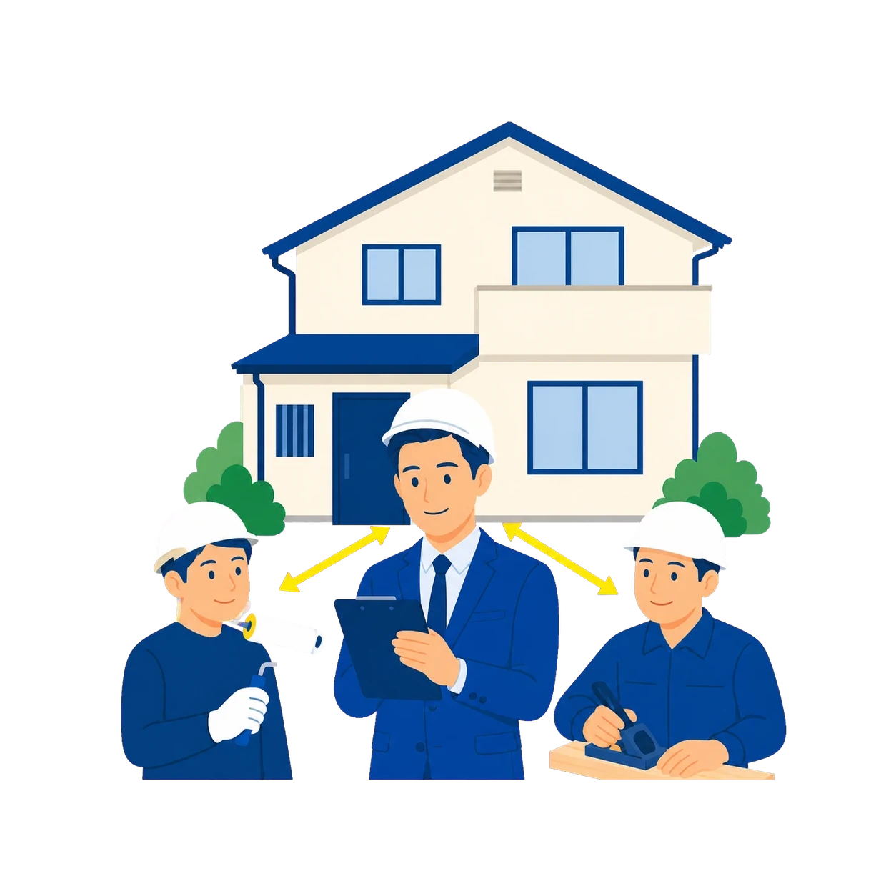 改修工事を直接管理するイメージ